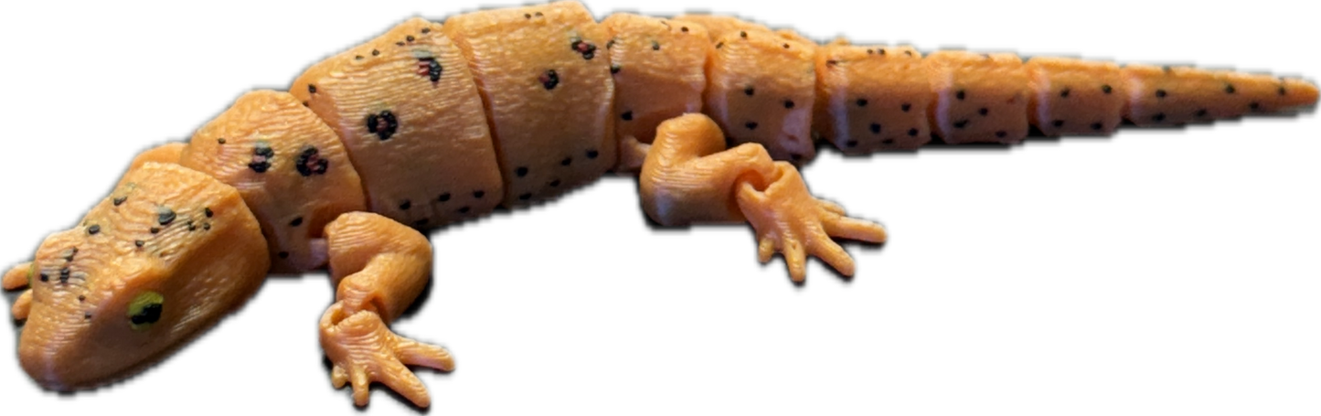 3D Printed Lizard (Orange)