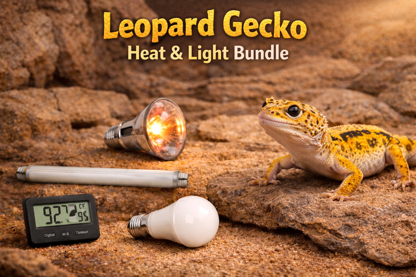 Leopard Gecko Lighting and Heating Bundle