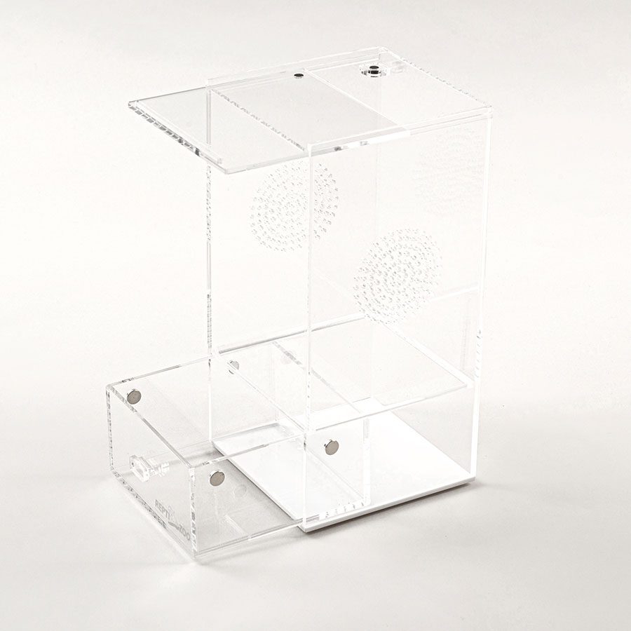 RZ Acrylic Case with Removable Tray, 102x102x203mm