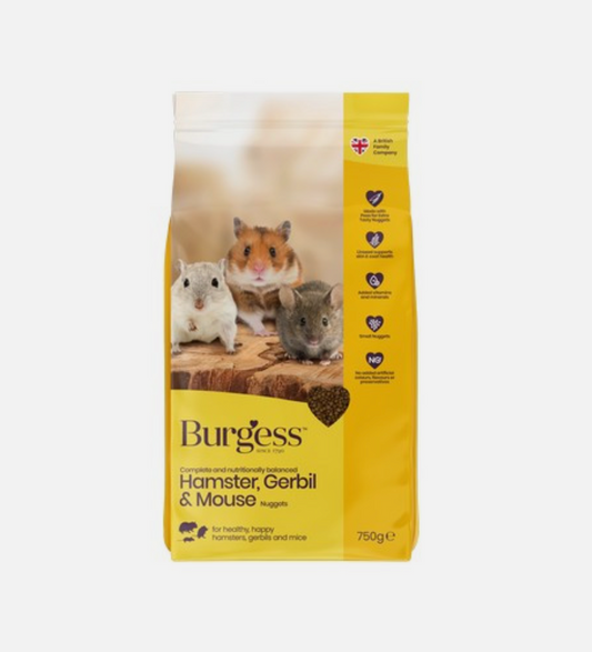 Burgess Hamster Gerbil and Mouse 750g